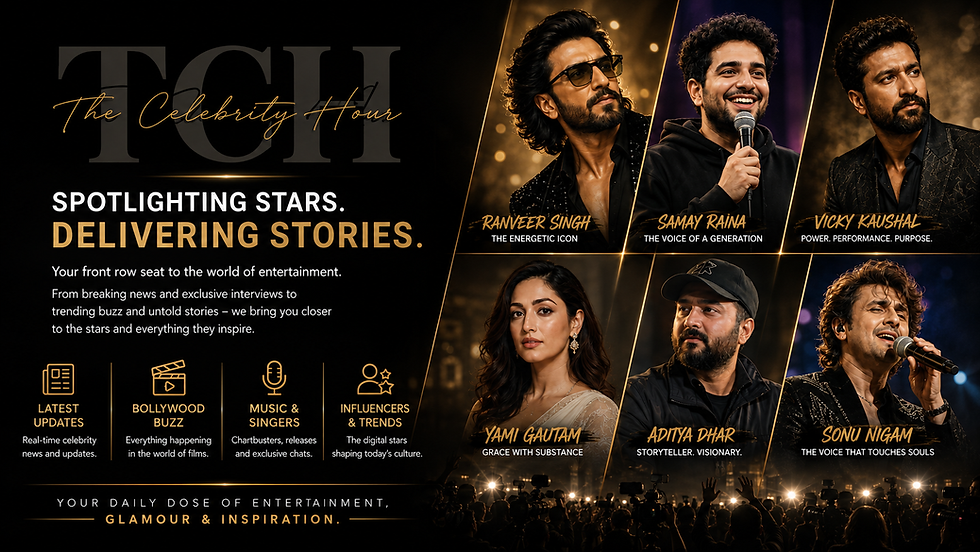 The Celebrity Hour: Bollywood news today and star stories.