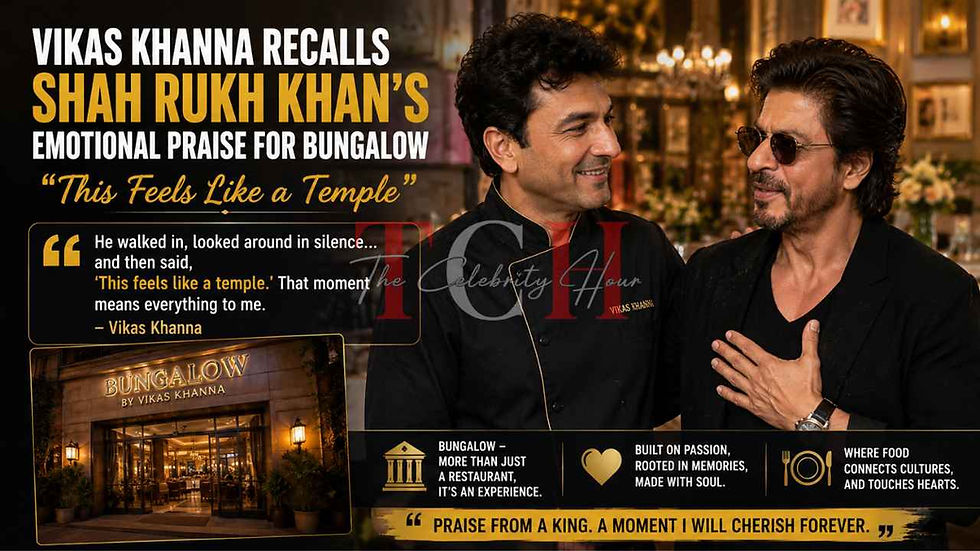 Vikas Khanna Recalls SRK’s Emotional Bungalow Visit