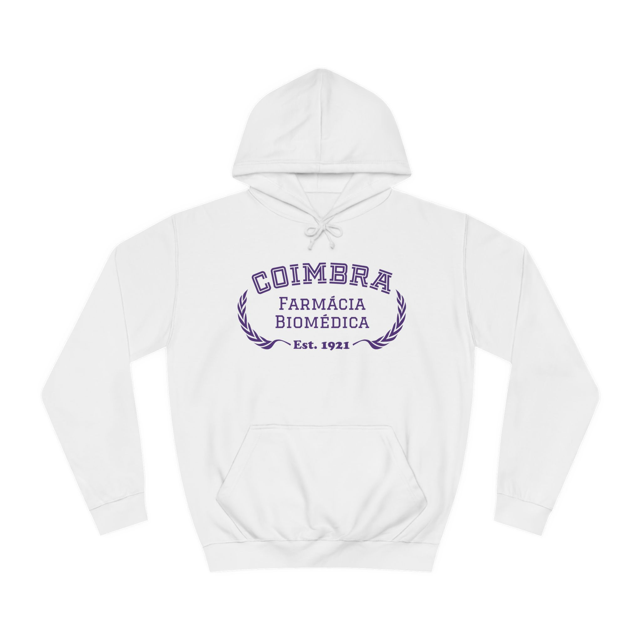 Hoodie FFUC Curso Farmácia Biomédica Branco