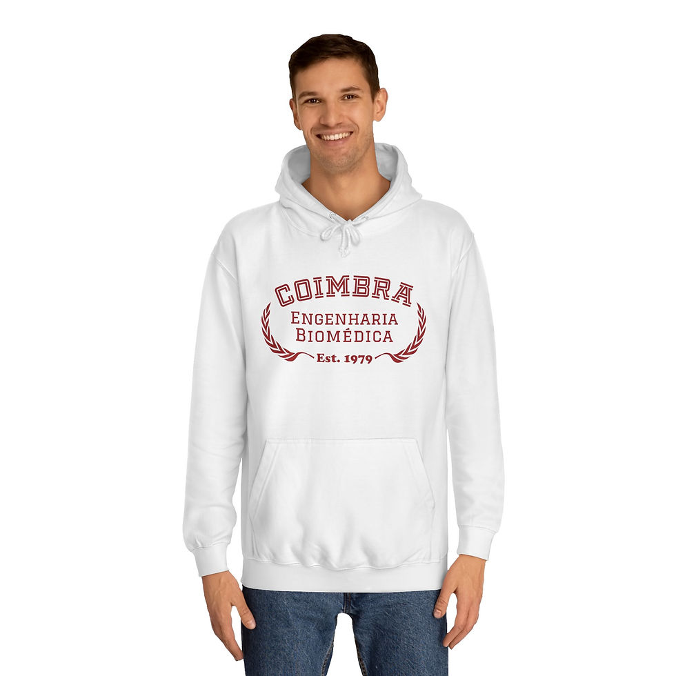 Miniatura: Hoodie ISECoimbra Engenharia Biomédica Branco