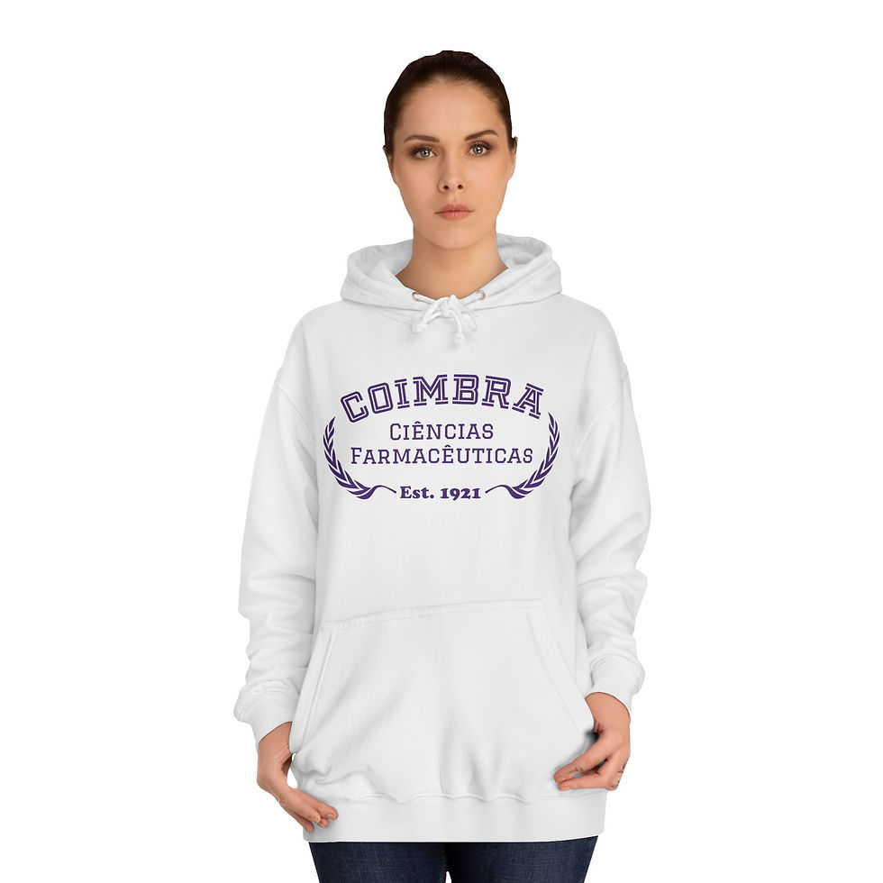 Hoodie FFUC Curso Ciências Farmacêuticas Branco