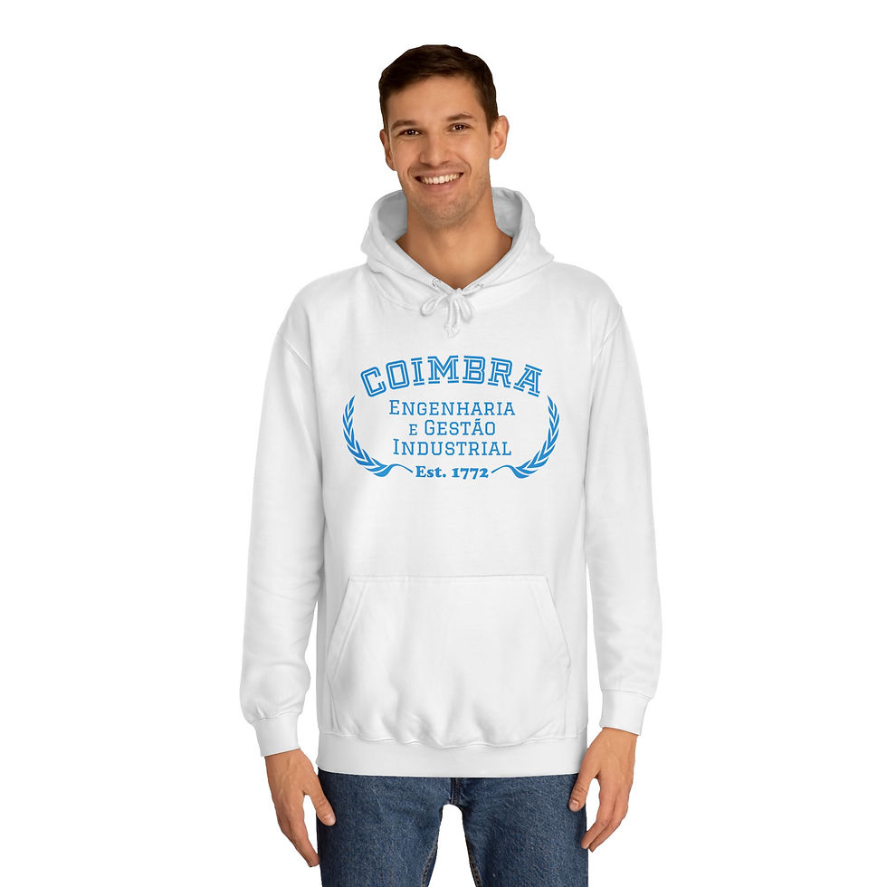 Miniatura: Hoodie FCTUC Curso Engenharia e Gestão Industrial Branco