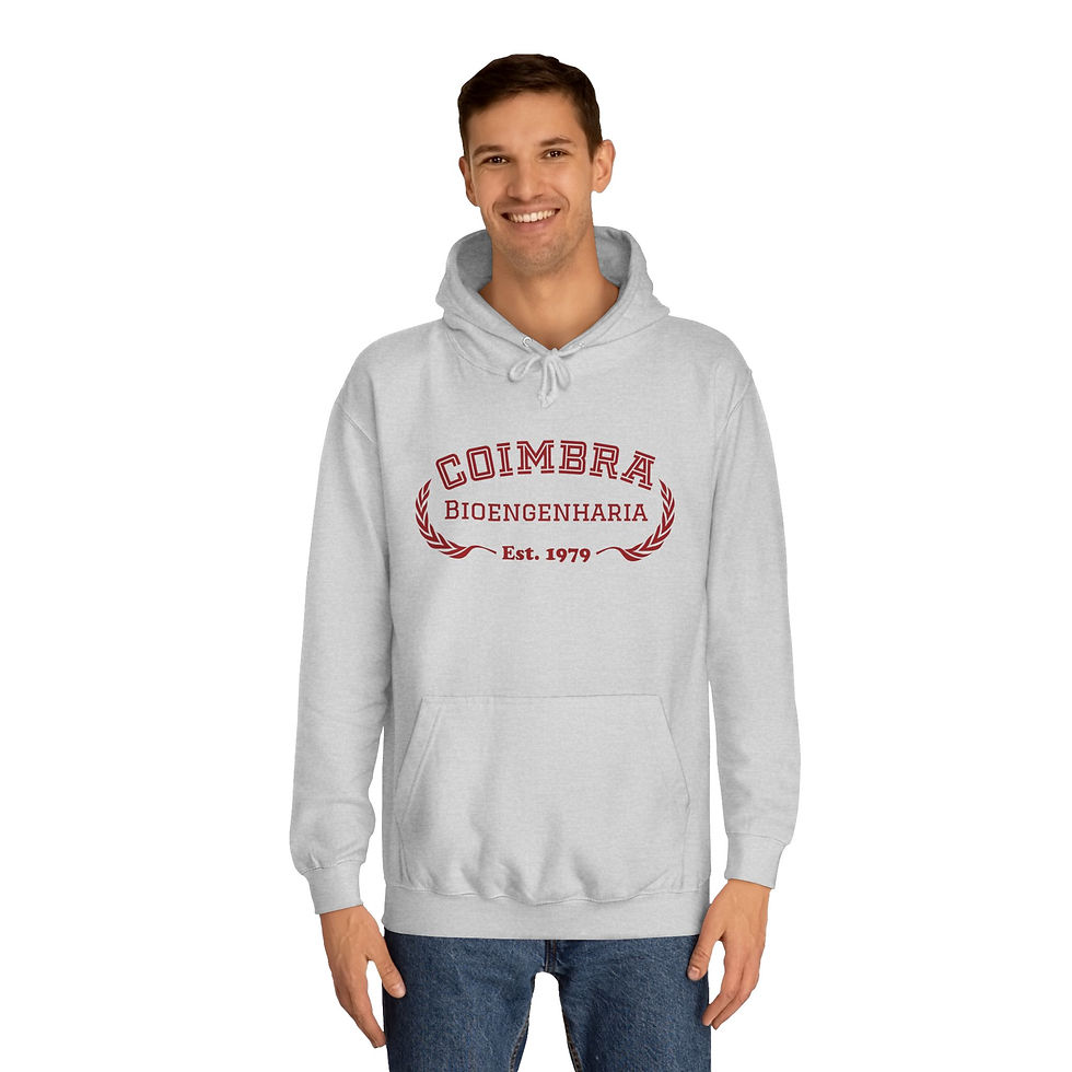 Miniatura: Hoodie ISECoimbra Bioengenharia  Cinza (sem linha)