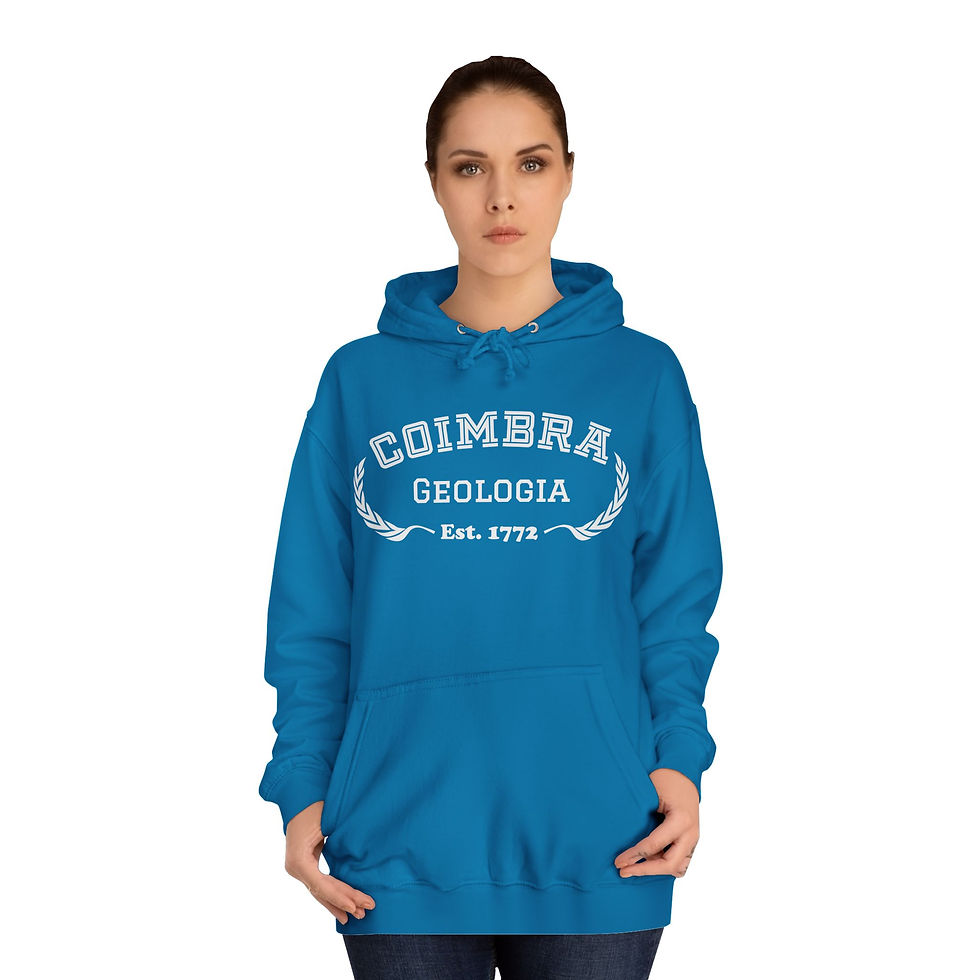 Miniatura: Hoodie FCTUC Curso Geologia Ciano