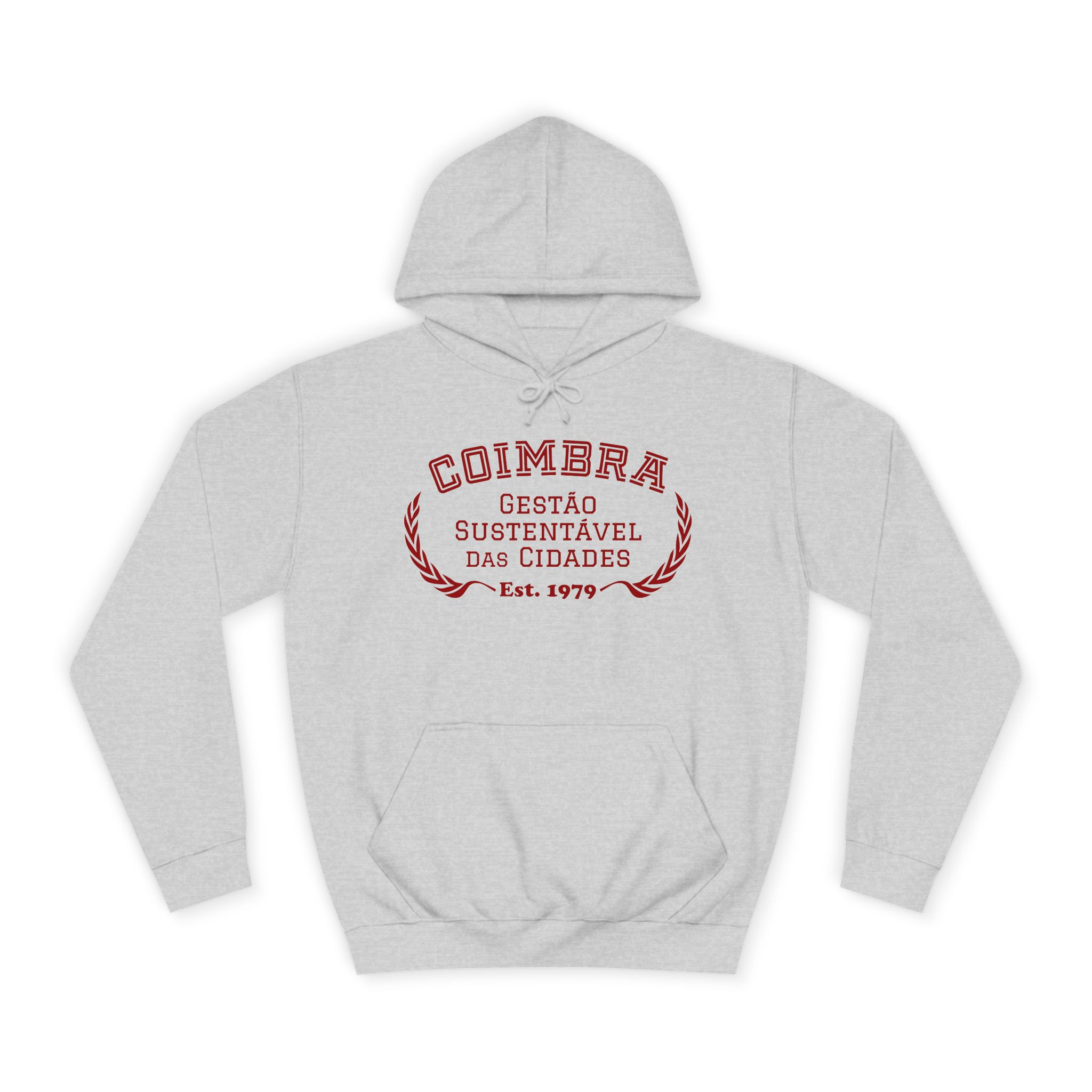Hoodie ISECoimbra Curso Gestão Sustentável das Cidades Cinza (sem linha)