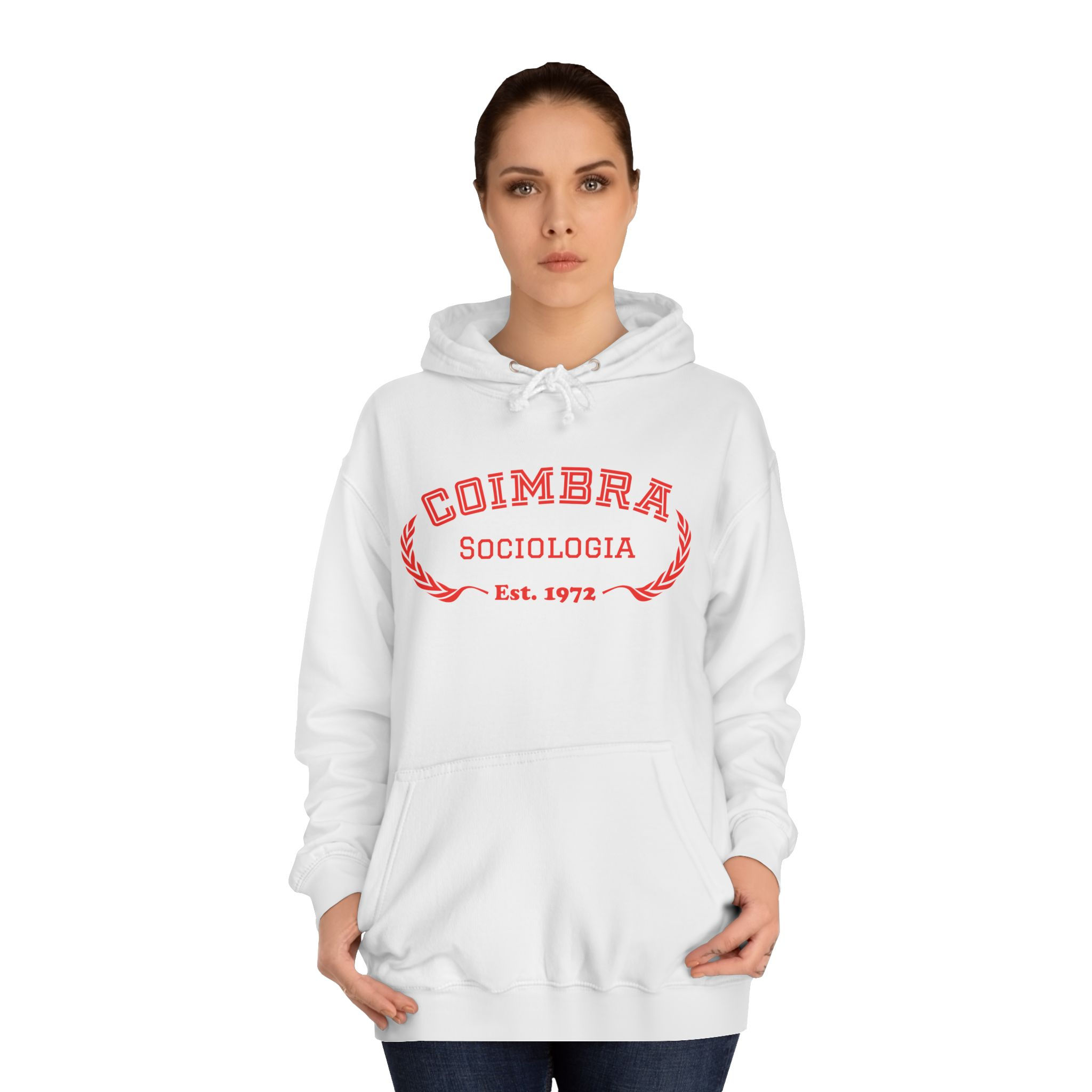 Hoodie FEUC Curso Sociologia Branco