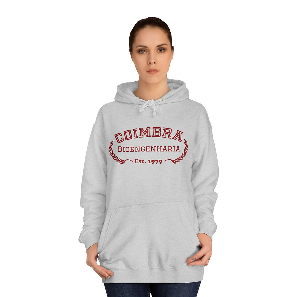 Miniatura: Hoodie ISECoimbra Bioengenharia  Cinza (sem linha)