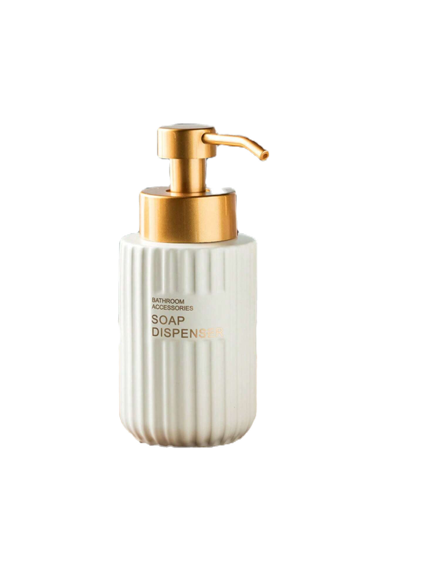 Letter Print Ceramic Foam Soap Dispenser – Countertop Pump Bottle