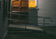 A front foor with a ramp