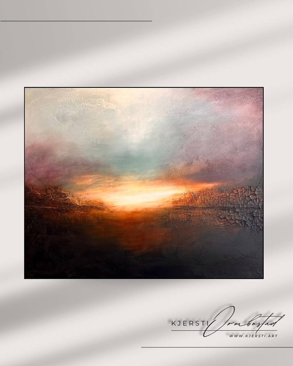 «Gløder i mørket» 70 x 90 cm