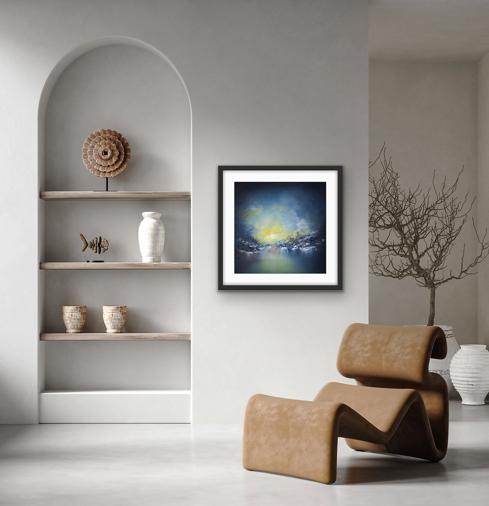 Miniatyrbilde: «Drømmelandskap»  Kunsttrykk  40x40cm