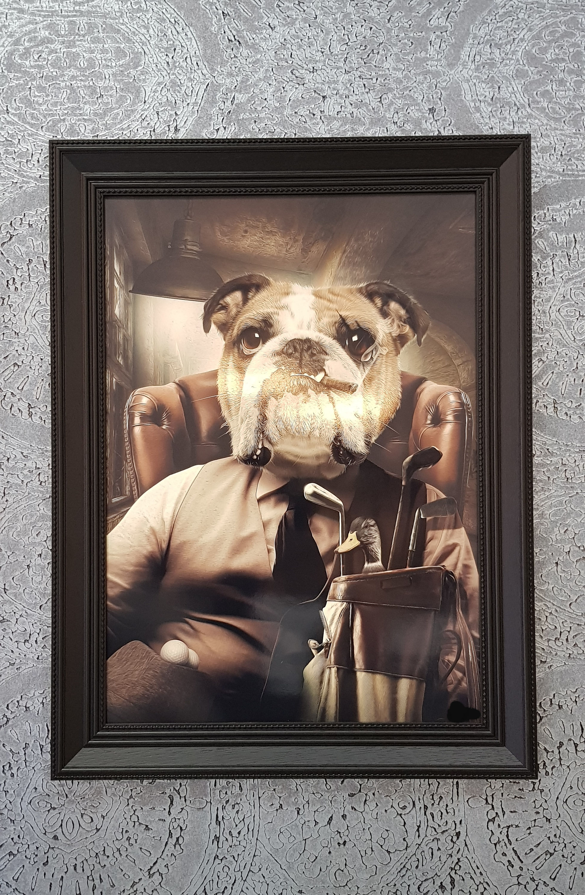 Tableau encadré chien