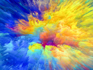 Bunte Farbexplosion