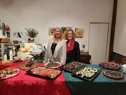Kelly and Collegue at Artisans on Main during the 2022 Christmas Art Walk Fundraiser