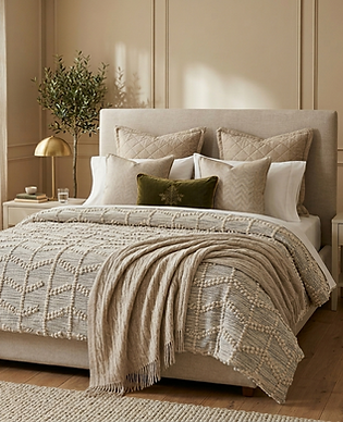 Premium home textiles manufactured in India for wholesale, private label, and international retail brands.