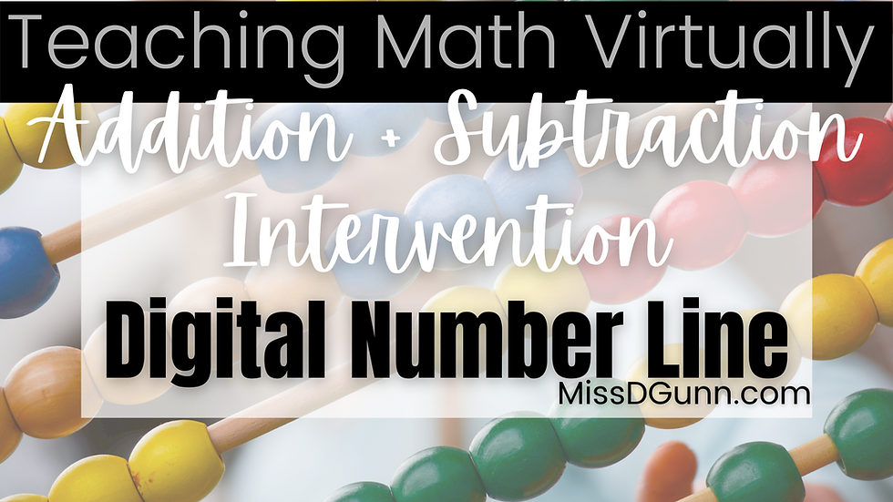 Teaching Adding & Subtracting: The Number Line