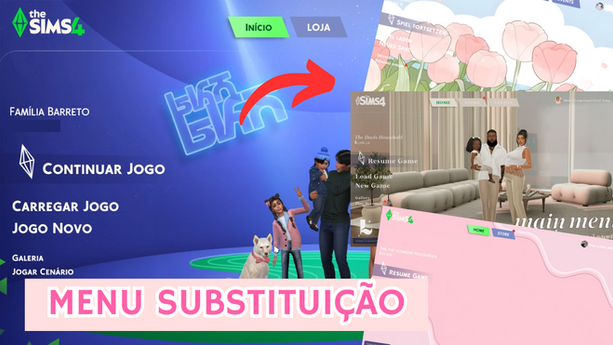 Substituição do menu Principal The Sims 4
