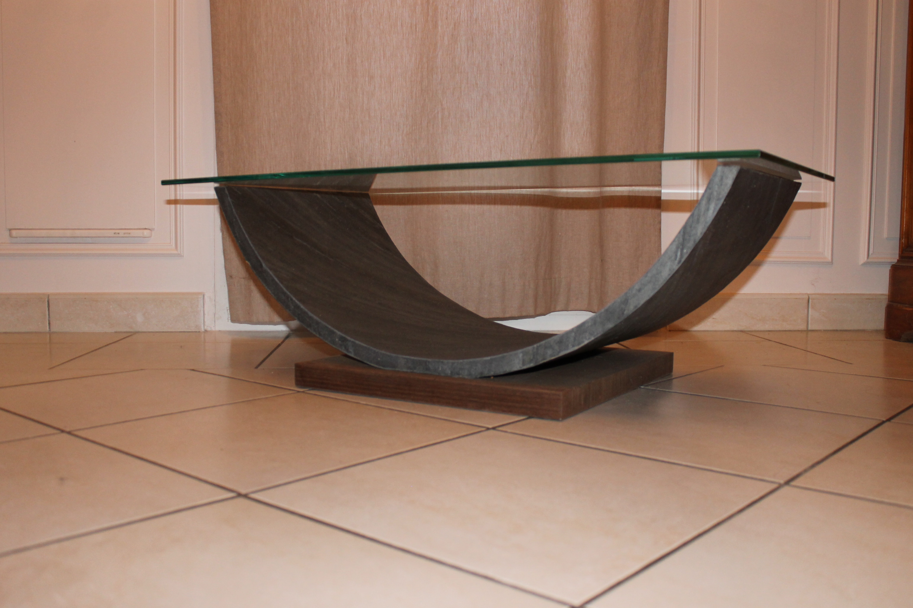 Table ardoise et bois