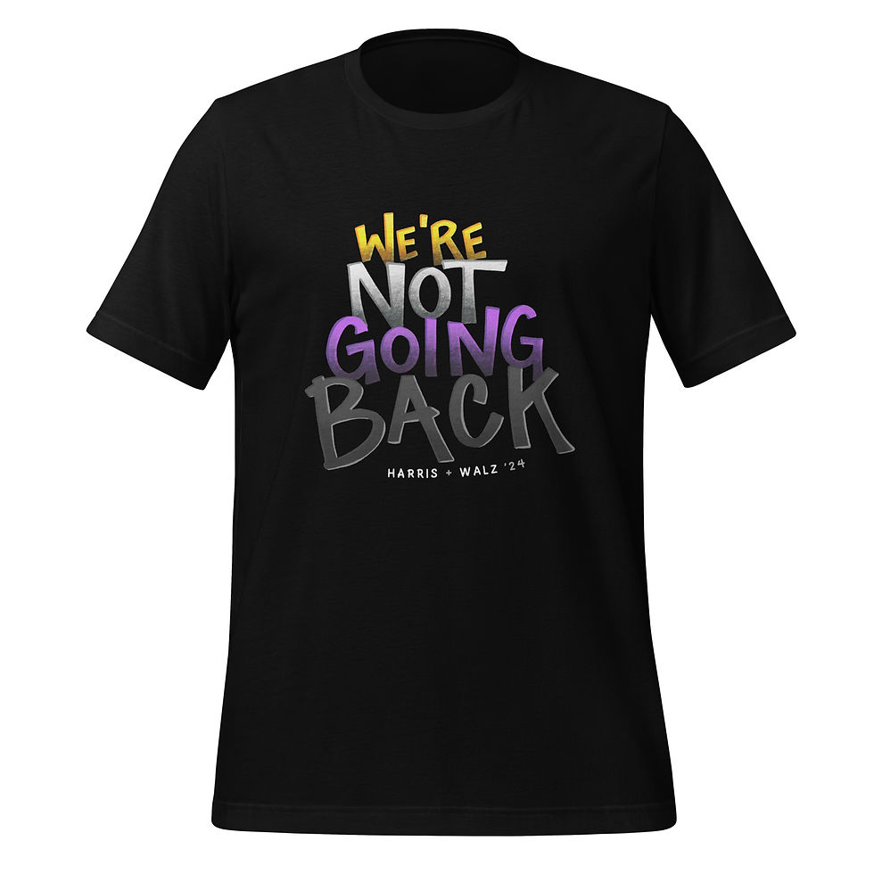 Thumbnail: Kamala Harris Shirt - We’re Not Going Back | Nonbinary Pride: Unisex BellaCanvas