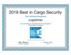2019 Best in Cargo Security Certificate - Logistimax