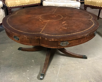 brown-leather-top-drum-sofa-table