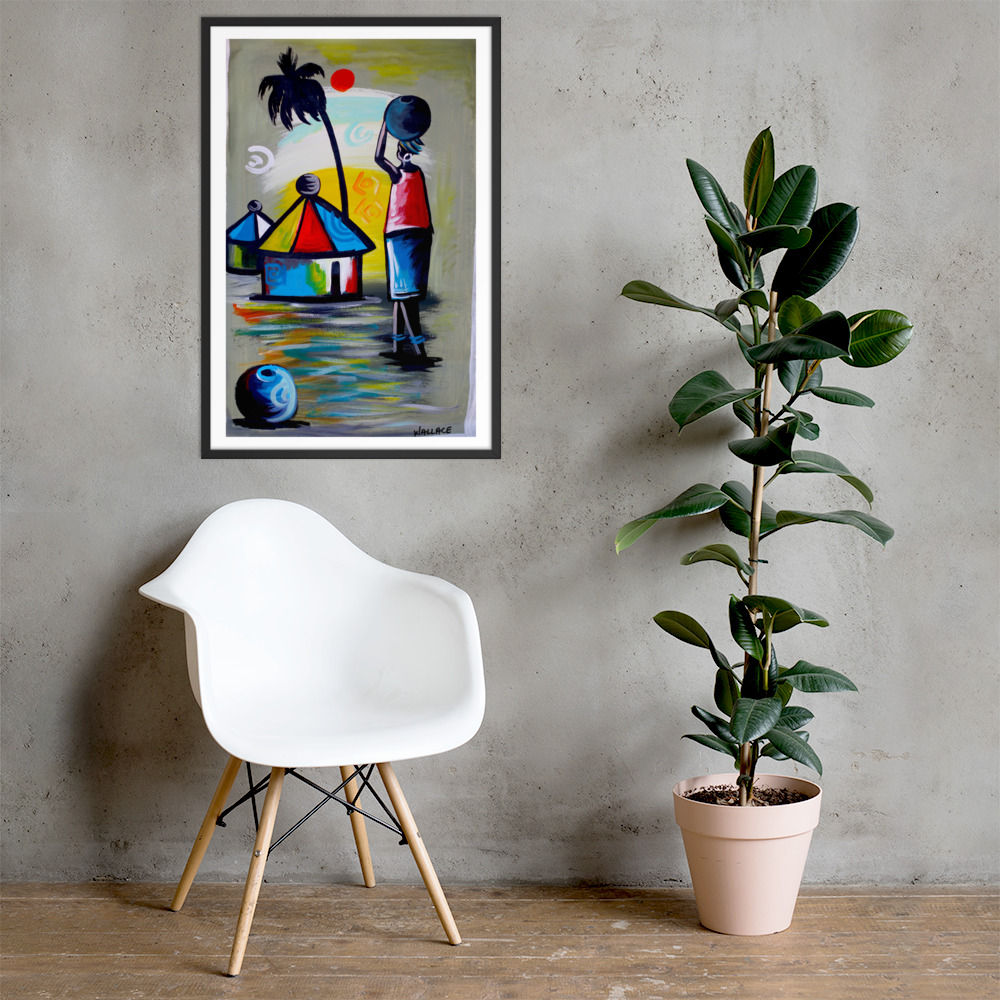 Framed photo paper poster