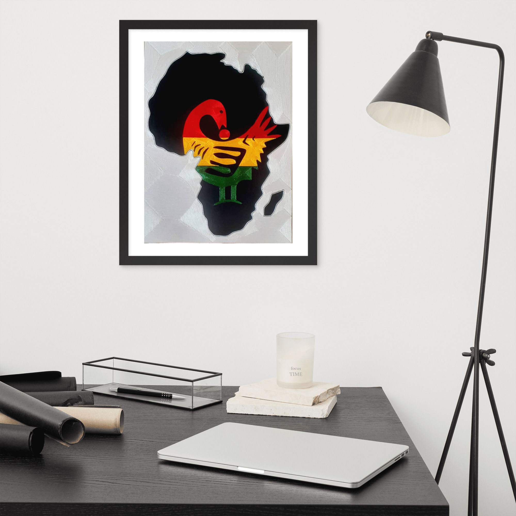 Framed photo paper poster
