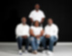 The Family Collection: four members in white and denim.