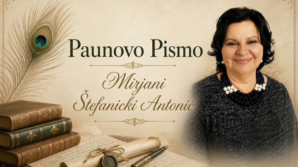 Mirjana Štefanicki Antonić dobitnica književne nagrade „Paunovo pismo” za 2026. godinu