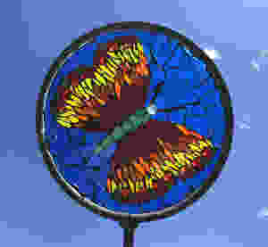 glass on glass mosaic garden art