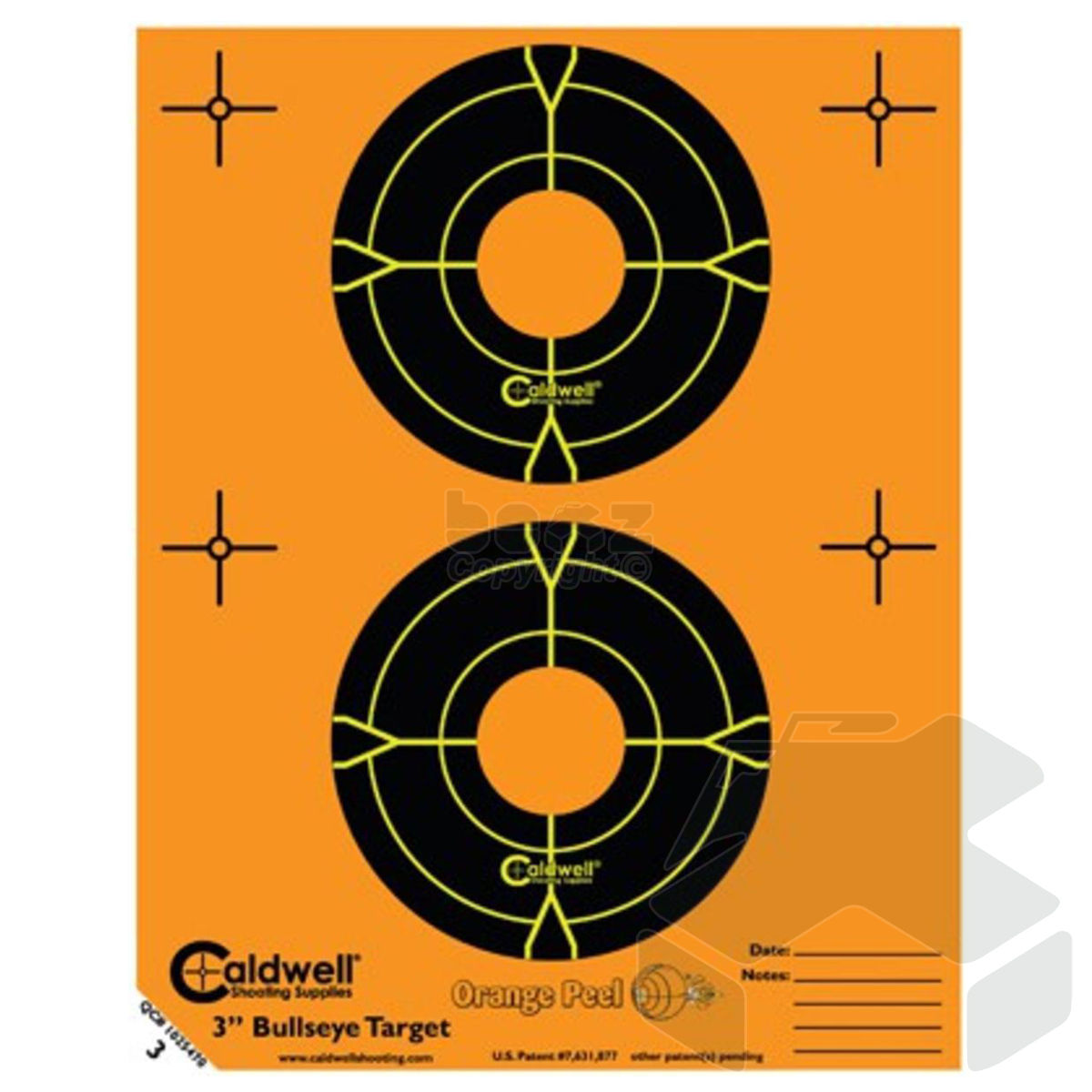 Caldwell Orange Peel 3" Bullseye Paper Targets - 15 Sheets