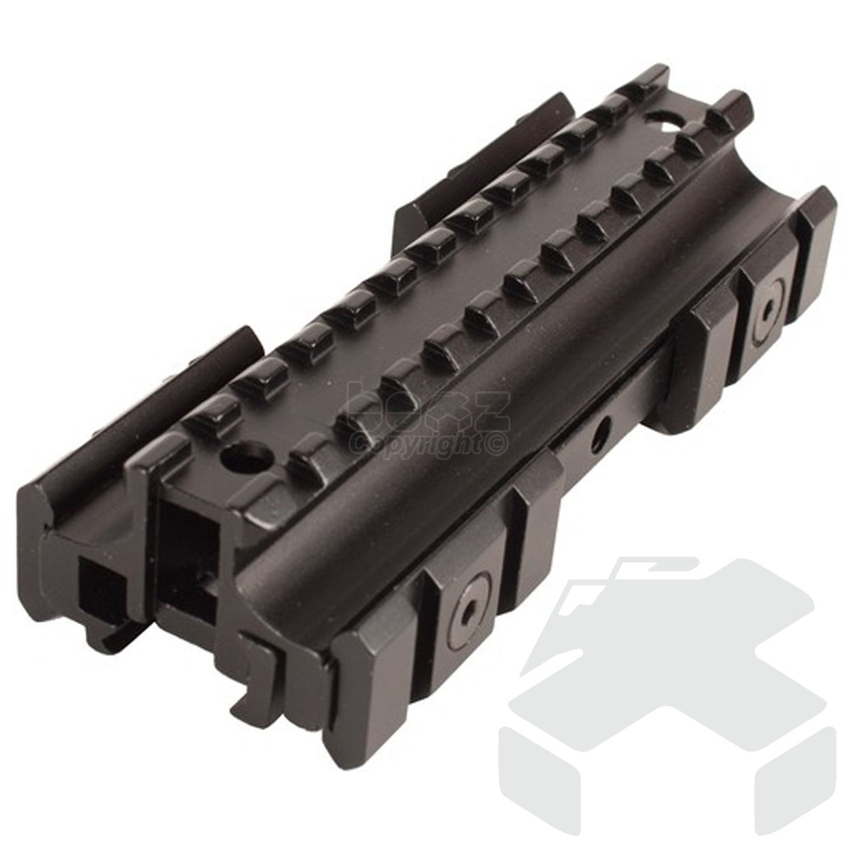 Boxz Tactical Scope Mount riser base with accessory rails