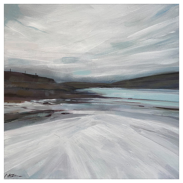 'The White Beach' 40cm x 40cm