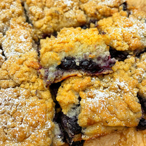 Blueberry Crumble Yogurt Cake