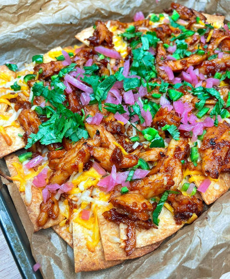 BBQ Chicken Nachos Flour Tortilla Chips