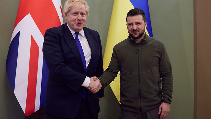Boris Johnson es el líder extranjero favorito de los ucranianos con un índice de aprobación del 90 por ciento, según muestra una encuesta, solo detrás del presidente Zelensky.