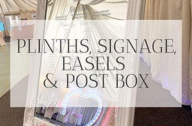 Dry hire plinths, easel, signage, post box available in Hertfordshire, Bedfordshire, Buckinghamshire