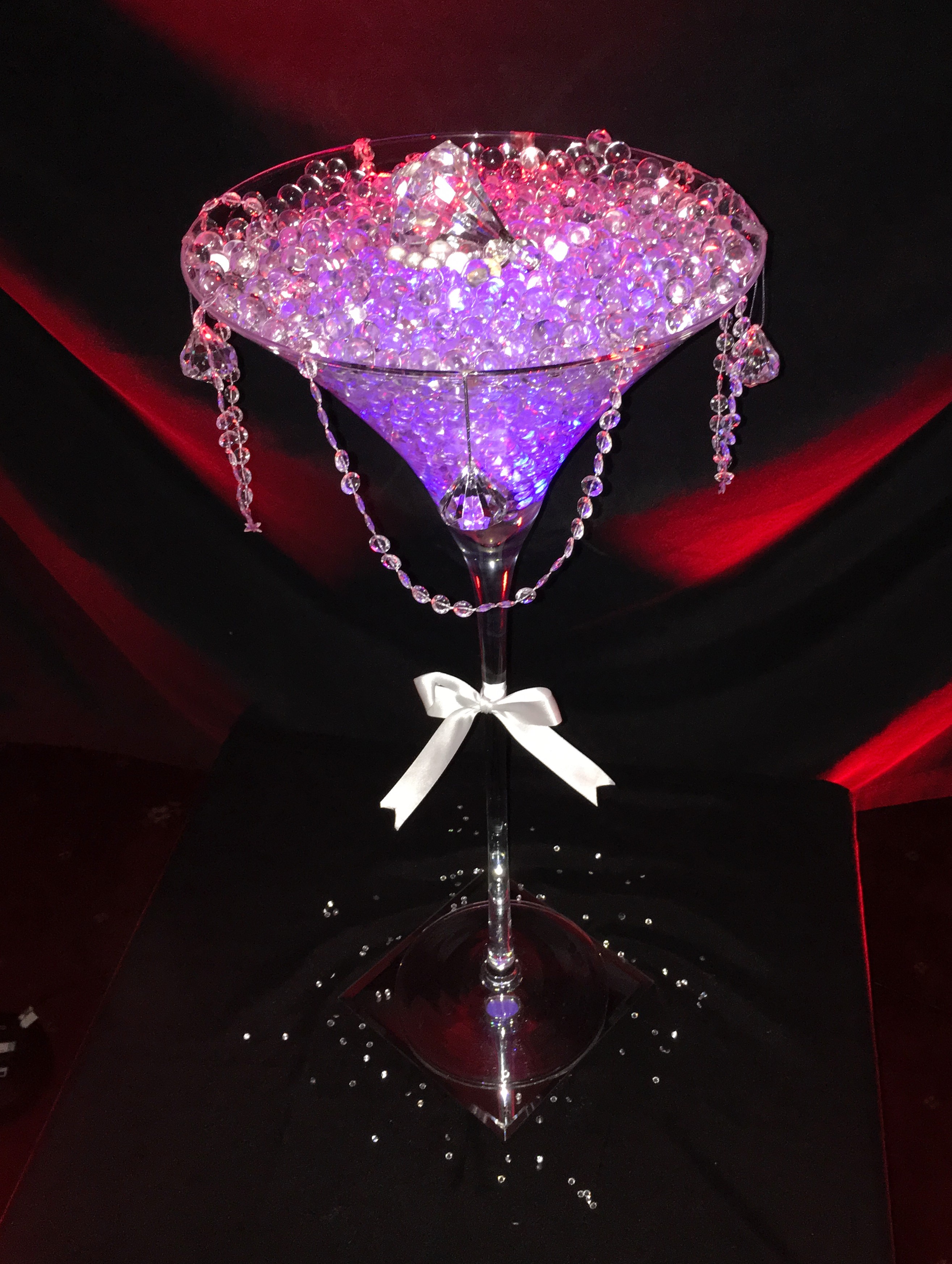 Martini Glass Table Centrepiece Hire in Hertfordshire Sororio Events