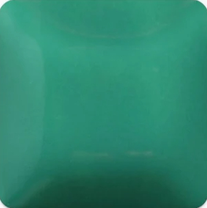 Mayco Jaded ceramic glaze fired to Cone 06, jade green
