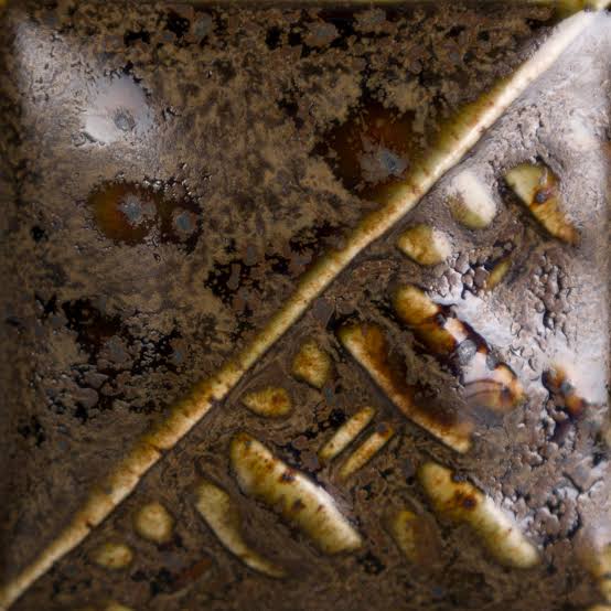 Mayco Black Timber ceramic glaze fired to Cone 6, dark brown earthy