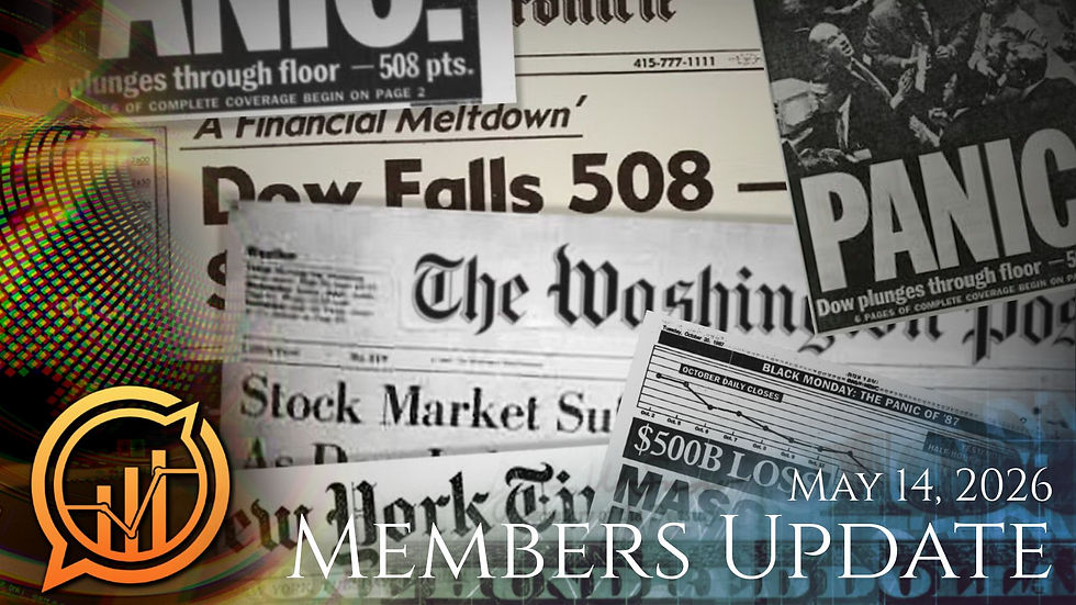 Selling a Position, a Look at Interest Rates During the 1987 Crash, and the Stock Market Vs. The Real Economy - Members Update