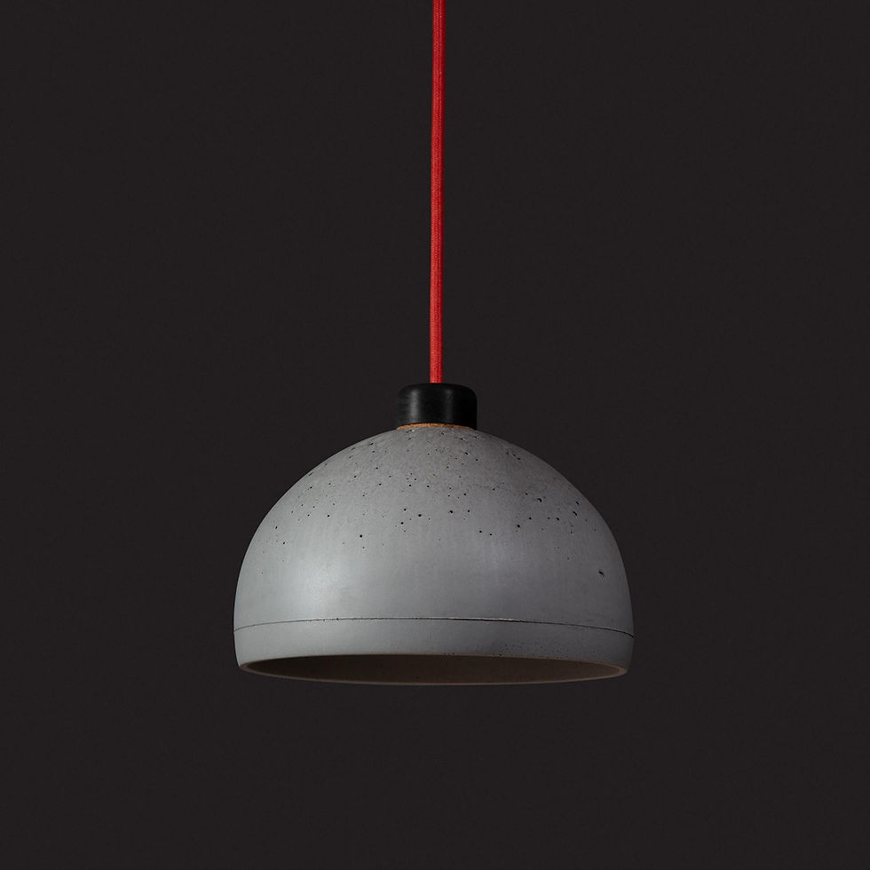 Thumbnail: Concrete Maloja 8x6 Handmade Pendant Lamp Made in Mexico Bedroom Kitchen Hanging