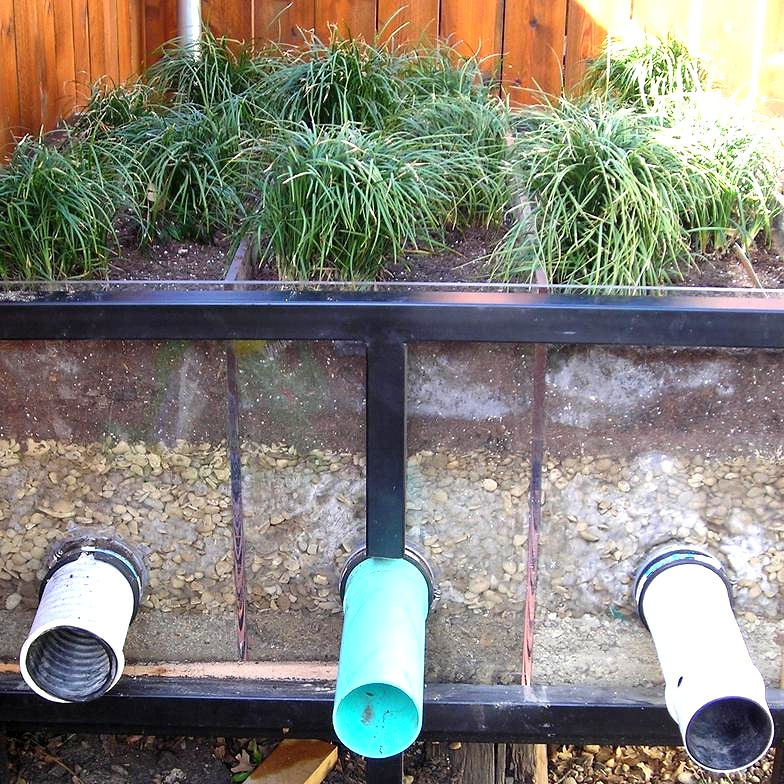 Pipe comparison root growth tank