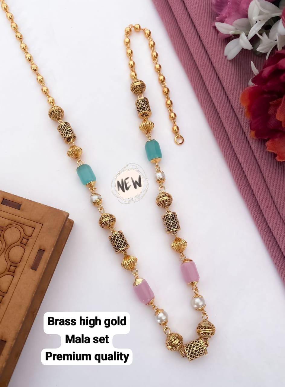 Gold plated brass necklace