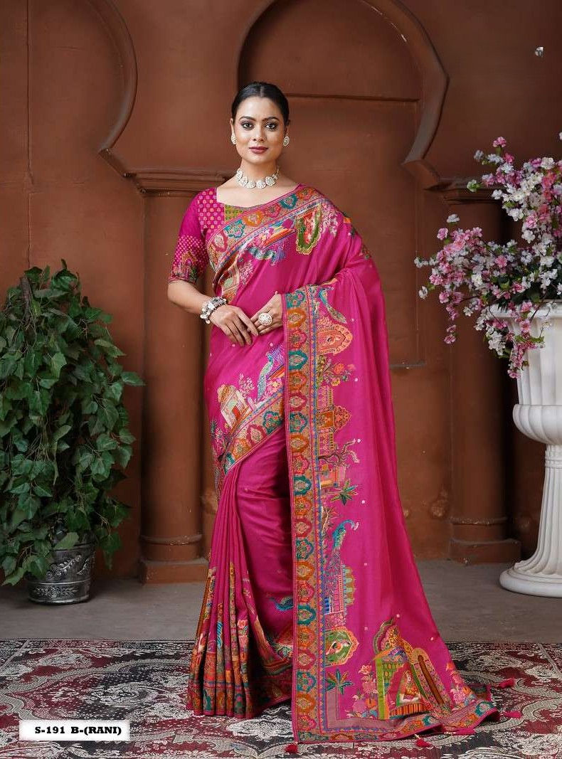 Pure Dola Silk Designer Saree-Premium