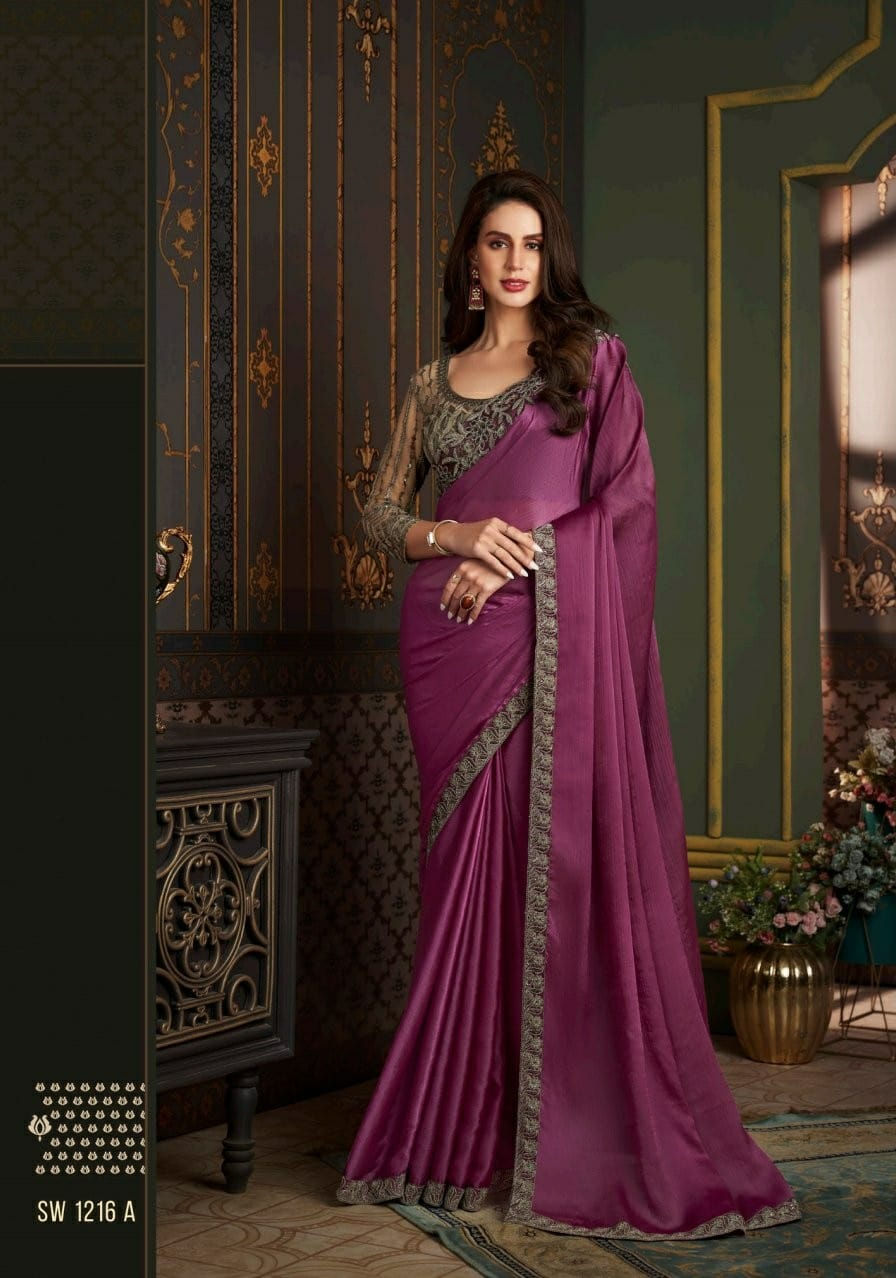 Crepe Designer Saree