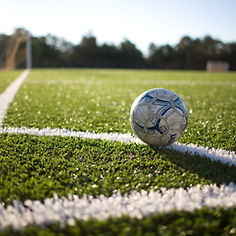 football on pitch