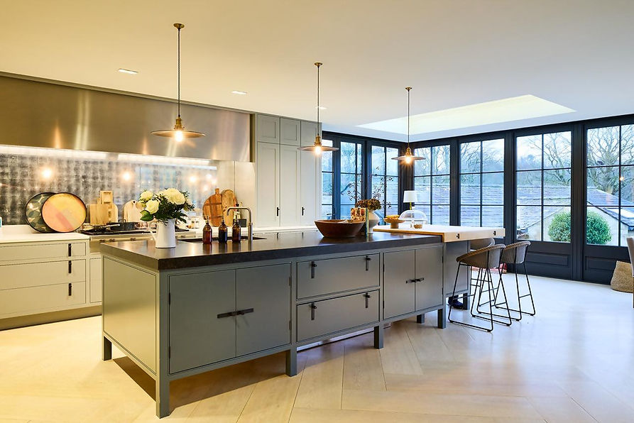 Modern kitchen with bespoke lighting