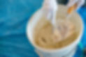 Plaster in bucket