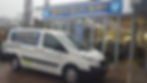 Middleton service station front of garage with van